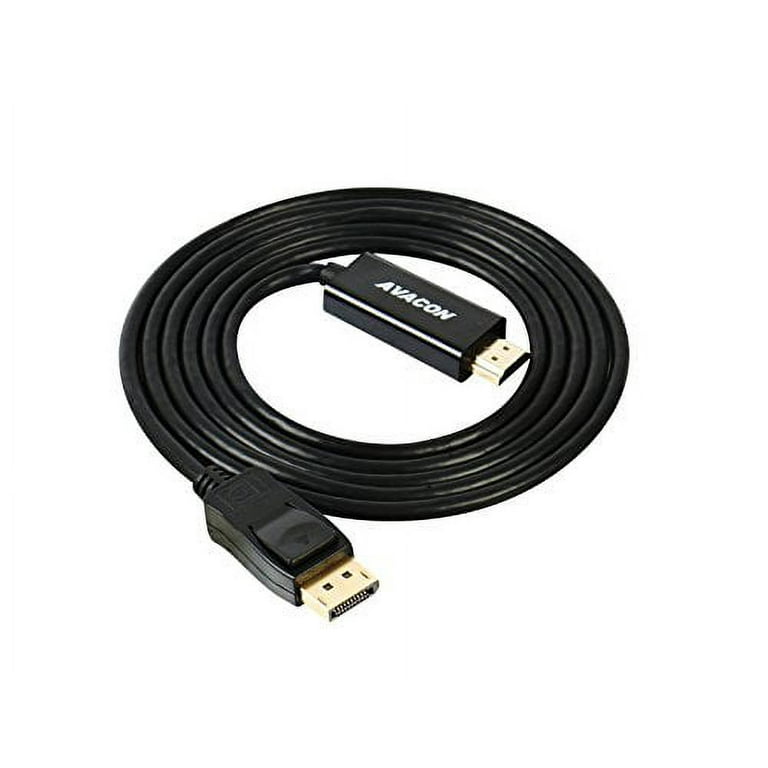 Avacon Displayport To Hdmi 6 Feet Gold-Plated Cable, Avacon Display Port To Hdmi  Adapter Male To Male Black Electronic_Adapter 