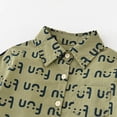 thumbnail image 4 of FUZHIQ Boys Shirts Button Up Baby Fall Shirt Boys Full Of Letters Face Long Sleeve Children Go Out Fashionable Casual Top ,6-12 Months, 4 of 6