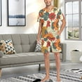 thumbnail image 7 of joogoo Men's Pajama Set Chicken and Sunflower V-Neck Pj Shorts Set 2 Piece Loungewear Sleepwear M, 7 of 7