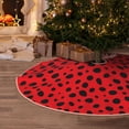 thumbnail image 4 of Salouo Ladybug Dotted Christmas Tree Skirt 48" Farmhouse Christmas Decorations Snowman Xmas Tree Skirt Tree Mat for Holiday Party Decor, 4 of 8