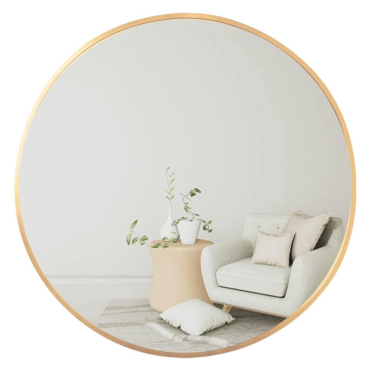 Take Me Home Alitza Mirror 60" with Metal Modern Frame in Black