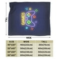 thumbnail image 3 of DouZhe Ultra-Soft Micro Fleece Lightweight Flannel Bed Blanket, Neon Game Controller Games Zone Print Cozy Warm Throw Blankets, 50"x40", 3 of 7