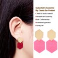 thumbnail image 4 of Jumpingount Pendientes de araña de acrílico, pendientes geométricos de oreja, joyería exagerada multicolor, pendientes para mujer, decoración Ropa, zapatos y accesorios Miscelánea Rosado, 4 of 6