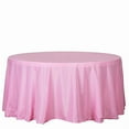 thumbnail image 2 of BalsaCircle 120" Pink Round Polyester Tablecloth Wedding Table Linens, 2 of 8
