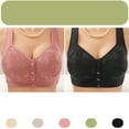 thumbnail image 4 of Bigersell Bra for Women New Women's No Underwire Push up Bra with Thin Cup and Lace Bra Underwear Sport Bra Style F-360 Pinks XXL, 4 of 4