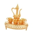 thumbnail image 2 of deevoka Turkish Coffee Pot Set Decanter and Glasses for Birthday Kitchen and Party gold, 2 of 9
