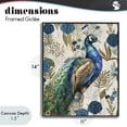 thumbnail image 4 of Stupell Industries Traditional Peacock Pride Botanicals Black Framed Giclee Art, 11 x 14, by Kim Allen, 4 of 8