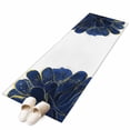 thumbnail image 2 of 2'x6' Rug Runners for Hallways Kitchen, Navy Blue Gold Non Slip Entryway Beside Floor Carpet Runner, Abstract Line Art Troditional Ink Painting Laundry Room Bedroom Throw Rugs Mat for Family Pet, 2 of 8