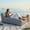 Deep Grey, variant on Vornel 70.9" Light Orange Outdoor Waterproof Chaise Lounge, Olefin Fabric Patio Poolside Bean Bag Bed