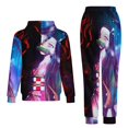 thumbnail image 2 of Demon Slayer Unisex Adult Sweatsuits Hoodie & Sweatpants Long Sleeve Hooded Sweatshirt Matching Joggers Tracksuit Sets XL, 2 of 9