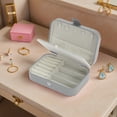 thumbnail image 2 of Unique Bargains Portable Jewelry Box PU Travel Organizer Beige Gray, 2 of 6