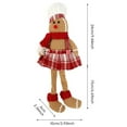 thumbnail image 7 of Gingerbread Man Doll Long Leg Christmas Stuffed Plush Toy Cute Kitchen Gingerbread Figure for Men Women Christmas Party Tree Decoration, 7 of 7