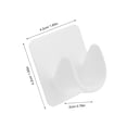 thumbnail image 2 of Luxshiny 2Pcs White Self Adhesive Curtain Rod Brackets No Drill Rod Holders for Bathroom, 2 of 8