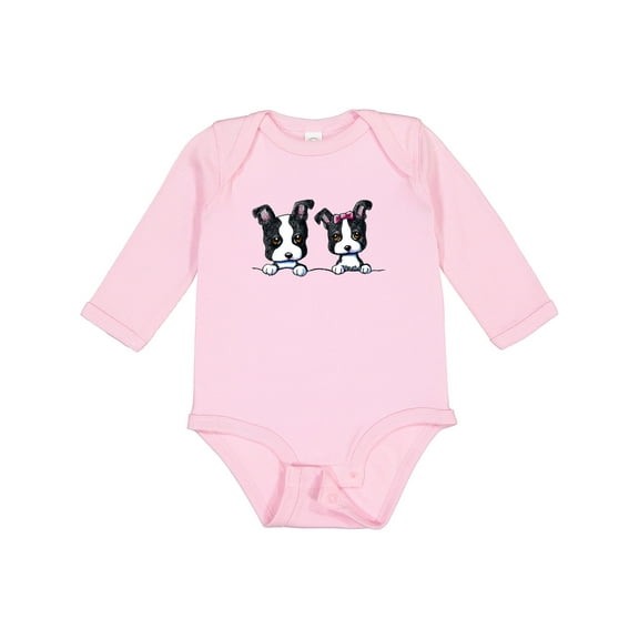 Inktastic Boston Terriers (dark Apparel) Boys or Girls Long Sleeve Baby Bodysuit