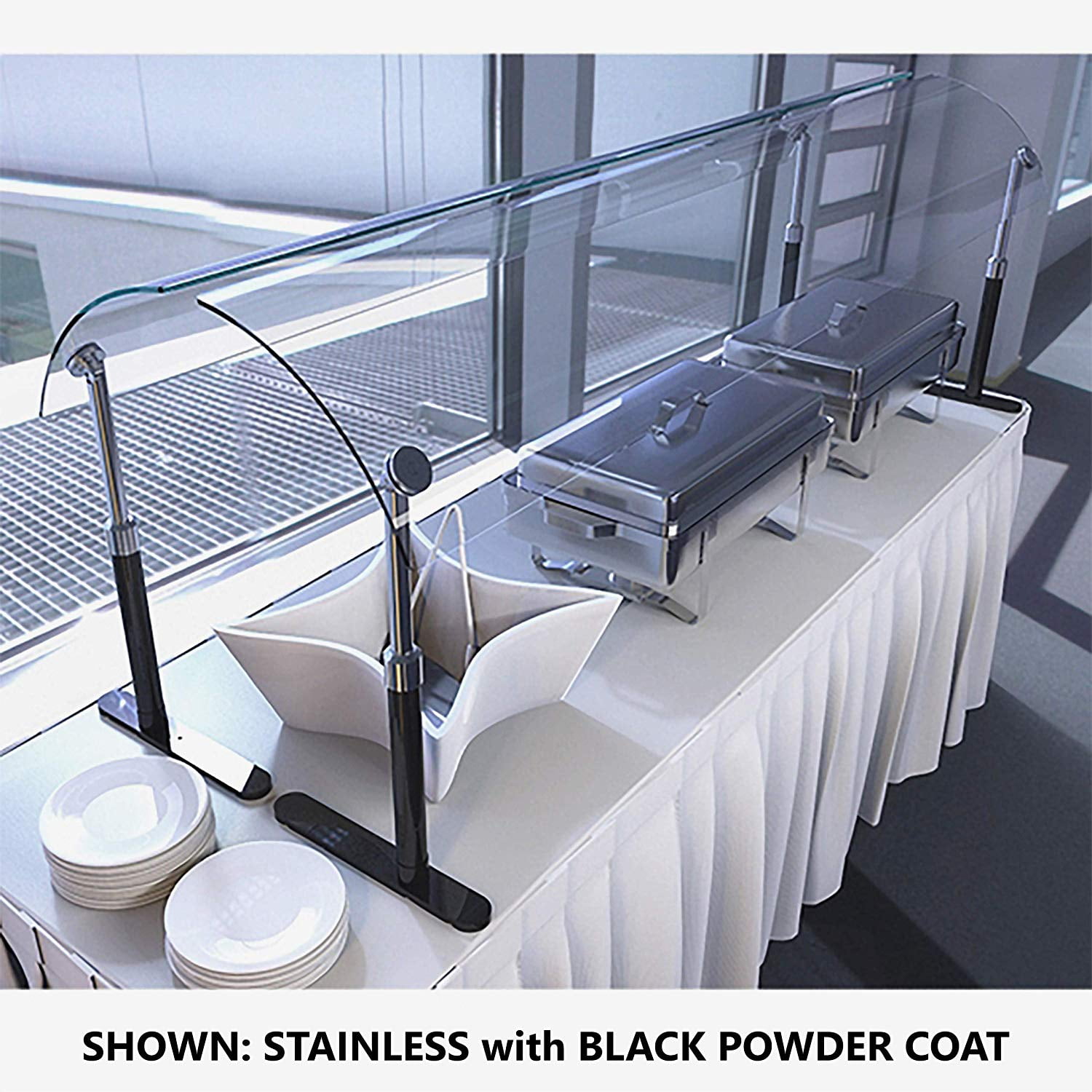 Convertable Buffet Foodguard Portable Sneeze Guard Adm Sneezeguard Freestanding Adjustable Sneeze Shield Ep 950 Acylic Panel 60 Furniture Home Kitchen Environews Tv