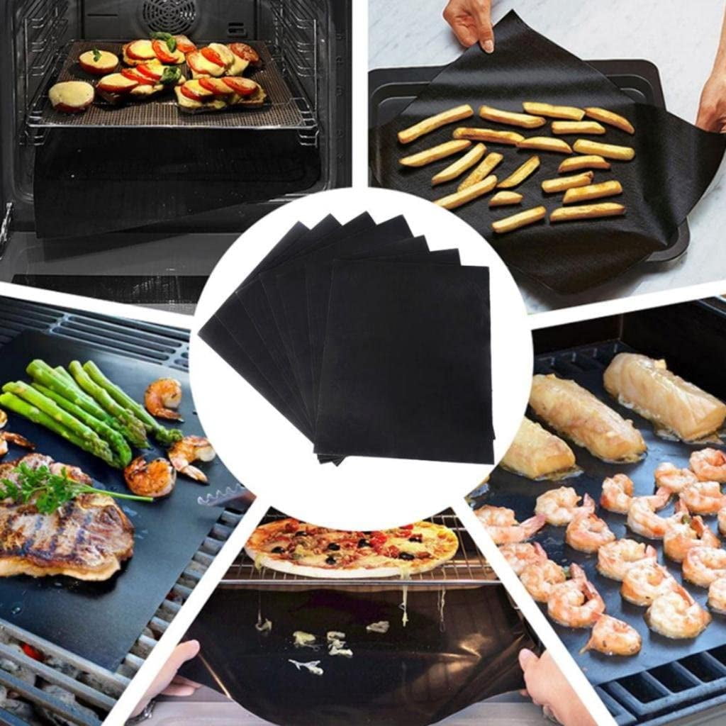 BBQ Grill Non-Stick Mat Pad Reusable Sheet Resistant Cook Baking Barbecue Brush 