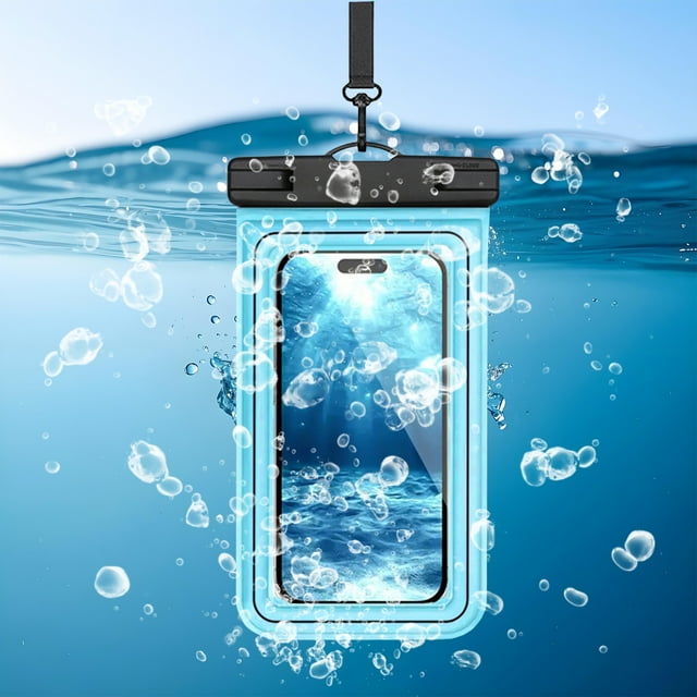Pochette Étanche pour Téléphone, Compatible Écran Tactile, Sac Étanche pour Téléphone Intelligent, Étui en Plastique Transparent pour Natation Randonnée Voyage, Usage Extérieur à Domicile, Chic, YISHFHP, H