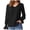 Black, variant on Ladies Autumn Winter Europe and The States Fashion Solid Color V Neck Long Sleeve T Shirt Short Sleeve T Shirts Women Women Casual Tee Compression Shirt Women Tee Fashion Casual Fit Top