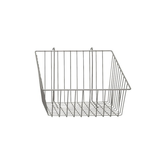 SSWBasics Chrome Mini Wire Grid Basket for Wire Grid with 4 inch Slanted Front Lip - 12"W x 12"D x 8"H