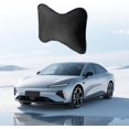 thumbnail image 5 of 1 Piece Suede Car Headrest Pillow Soft Comfortable Breathable with Adjustable Strap Vehicle Seat Neck Support Cushion Ergonomic Design Auto Head Rest Pad, Black, 5 of 10