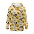 thumbnail image 5 of FOR U DESIGNS Sunflower Cow Women's Casual Hoodies Long Sleeve Sweatshirts Crew Neck Hooded Pullover Tops Size XL Oversized Sweatshirt for Women Loose Fit Tops, 5 of 7