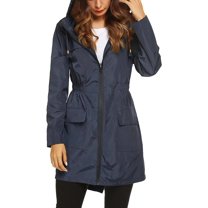 XBASW Women Light Long Rain Jacket Waterproof Active Outdoor Trench Raincoat with Hood Lightweight for Girls Outerwear(S-XXL)