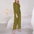 thumbnail image 3 of Lsque Sunflowers 2 Pattern Long Sleeve Pajama Set for Women - Soft 2-Piece Sleepwear and Loungewear Set with Pockets, Comfy Nightwear-X-Large, 3 of 7