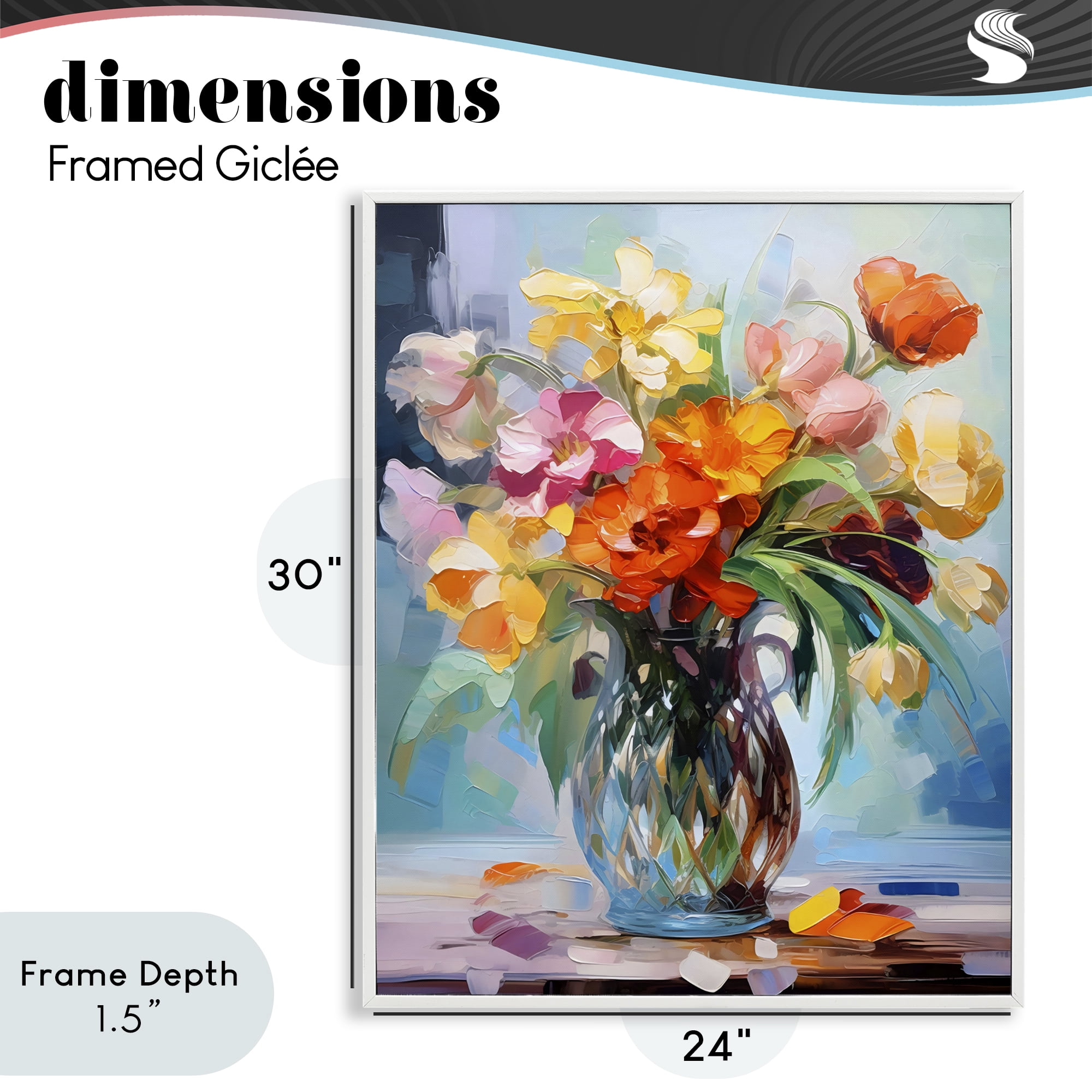 Stupell Industries Dreamy Bouquet of Vibrant Blooms White Framed Giclee Art, design by Creative Studio