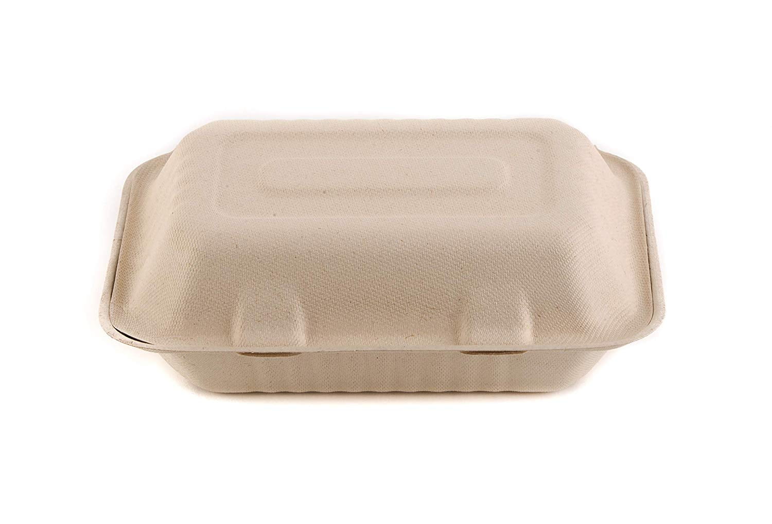 Solo HC9CSC2050 Bare Eco-Forward Bagasse Hinged Lid Takeout Containers, 3  Compartment, 9.6 x 9.4 x 3.2, Ivory - 200 / Case