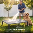 thumbnail image 5 of Cooling Elevated Dog Bed Raised Outdoor Dog Cot for Extra Large Dogs, No-Tool Assembly Washable Mesh, 49"x36" Gray, 5 of 9