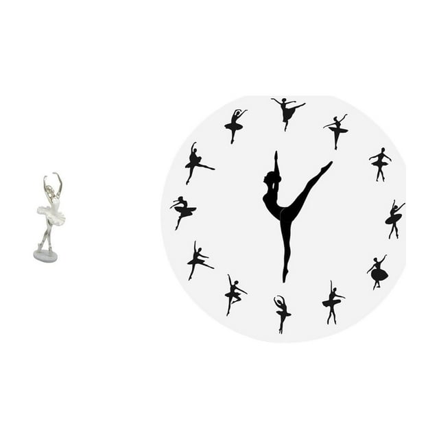 Figura decorativa de bailarina para escritorio, reloj de pared o decoración del hogar u oficina, hecha de resina. Ideal como regalo de cumpleaños.