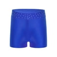 thumbnail image 4 of TTAO Kids Girls Ballet Latin Dance Costume Sparkly Crop Tops and Shorts 2 Pcs Gymnastics Figure Skating Outfit Blue 6, 4 of 6