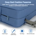 thumbnail image 6 of Aoodor 24" x 24" Patio Chair Cushions Set, Memory Foam Outdoor Deep Seat Cushions (1 Seat, 1 Back, 1 Lumbar Pillow) - Navy Blue, 6 of 8