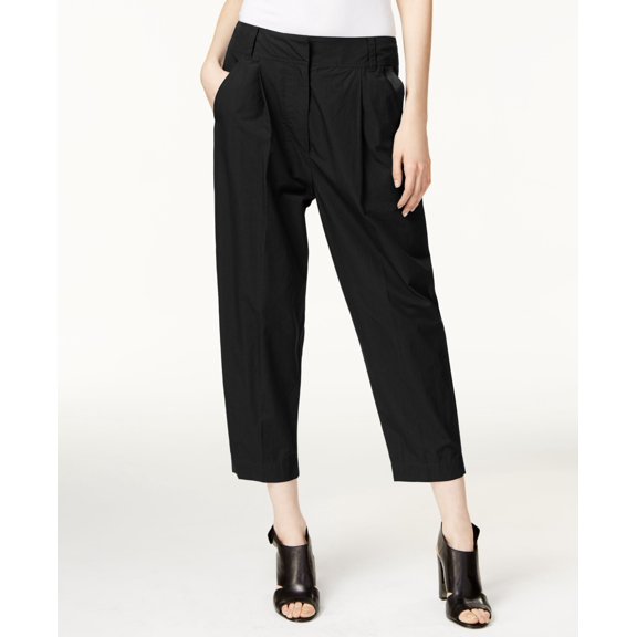 DKNY Pure Relaxed Pleat Front Pants Womens pants MSRP $258 Black 14