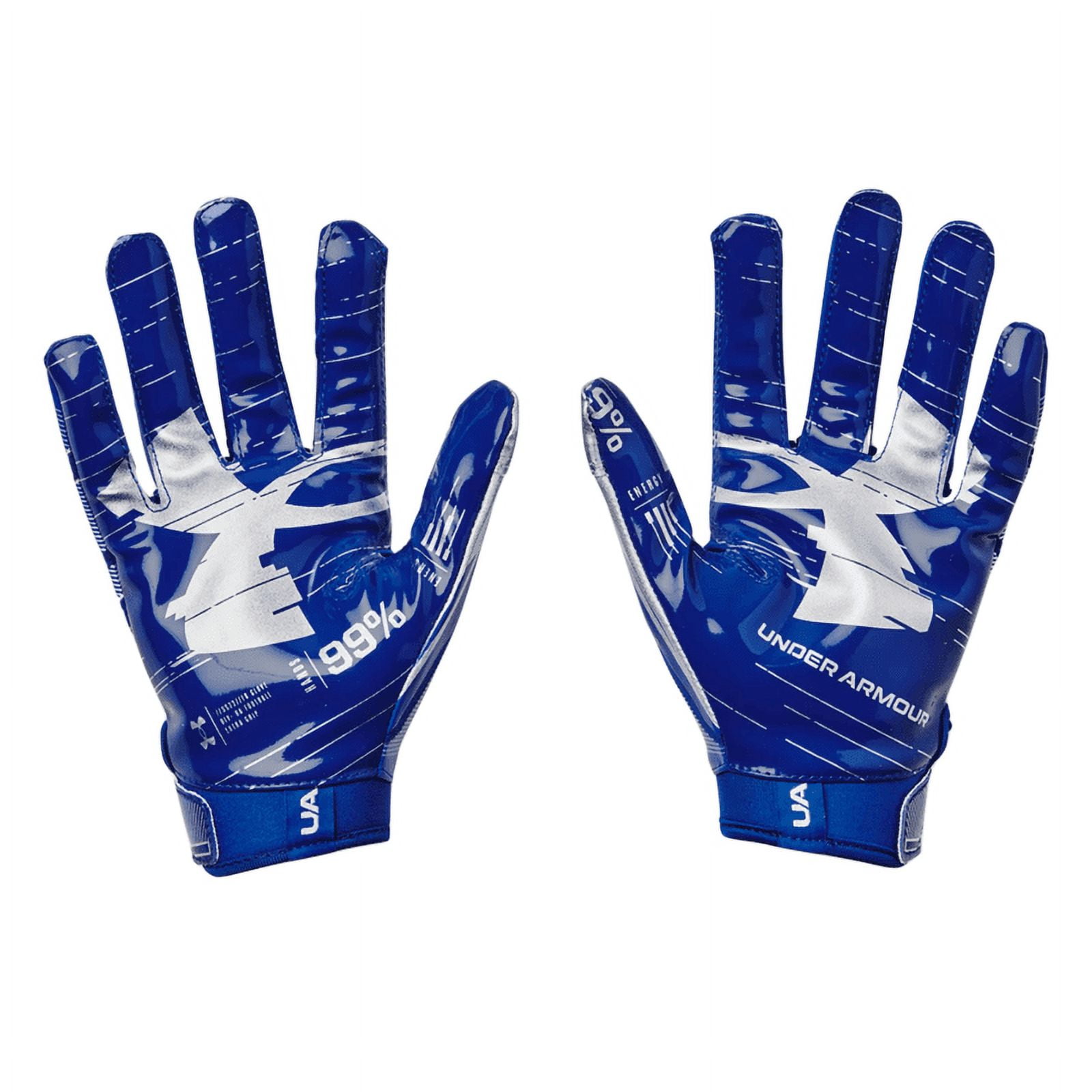 adidas Adult adizero 12 Big Mood Football Gloves (White/Silver, L