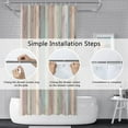 thumbnail image 4 of Grey Shower Curtain for Bathroom, Farmhouse Barn Door Shower Curtains 72x72inches Wood Stripes Fabric Waterproof Shower Curtain Set with Hooks for Stall RV Hotel, 4 of 6