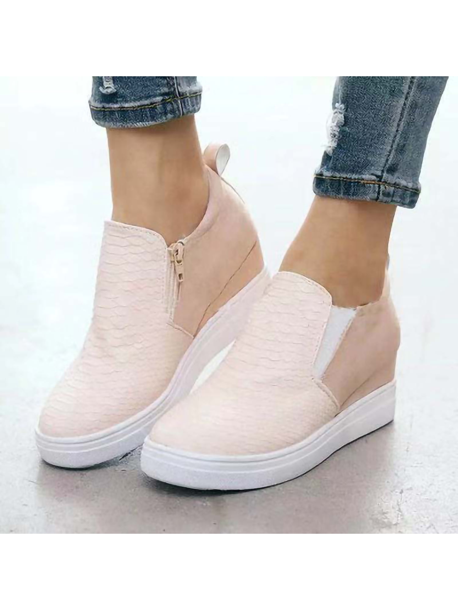 Audeban Womens High Heel Sneakers Hidden Sneakers Shoes Best Chioce for Casual and Daily Wear -