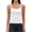 White, variant on Women Fitted Workout Tank Tops with Built in Bra Ribbed Seamless U Back Basic Gym Camisoles