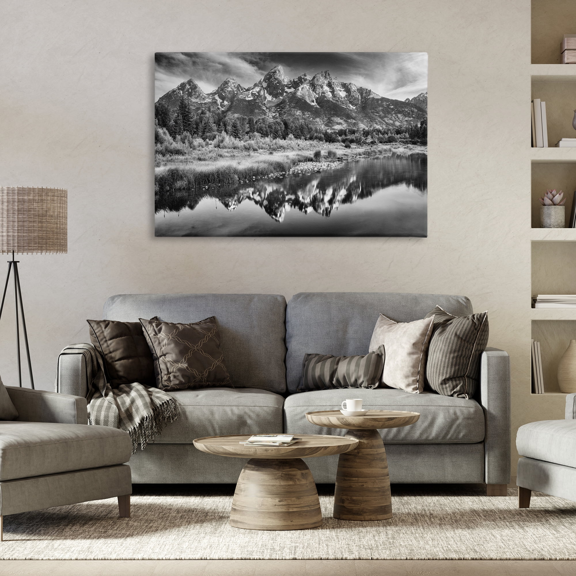 Stupell Industries Teton Mountain Reflections Canvas Wall Art, design by Rick Berk