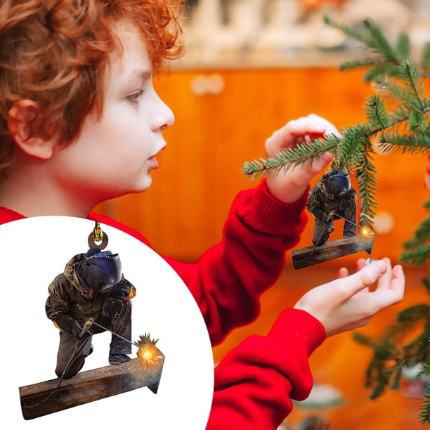 Xihbxyly Ofertas Del Prime Day Adornos Navideños Colgante Árbol de Navidad Personalidad Soldador Diy Colgante