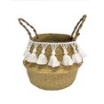 thumbnail image 1 of Cesta de flores portátil tejida con algas marinas, decoración de jardinería para el hogar, plantación verde, sala de estar, maceta, cesta de almacenamiento, 1 of 6