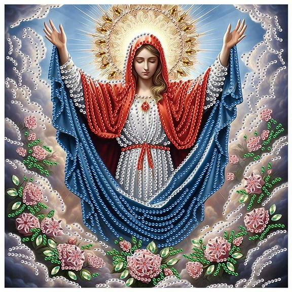 5D DIY Diamond Painting Kit Religious Saint Creative Handicraft Artwork for Home Wall Decorations, Birthday and Christmas Gifts
