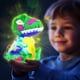 thumbnail image 5 of Grafiti pintado a mano para niños, animales de modelado creativos, juguete brillante de goma suave, muñeco embrión blanco, juego de pintura con luz nocturna pequeña, juguete de 10 ml, 5 of 6