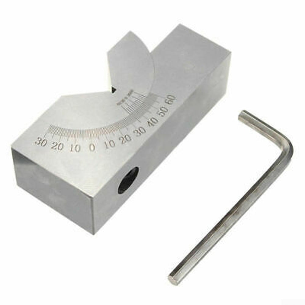 Precision Gauge 0 to 60 Degree Angle V Block for Milling Grinding 75x25x36mm 