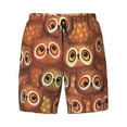 thumbnail image 4 of Lsque Mens Swim Trunks Brown Owl Pattern - Bathing Suit Compression Liner - Beach Swim Shorts Swimwear - (S-3XL) - Stretch Quick Dry -Medium, 4 of 9