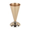thumbnail image 2 of Jarrón de flores de lujo cromado con arreglos florales artificiales y adorno de hierro tipo trompeta. S oro, 2 of 9