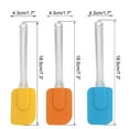 thumbnail image 2 of 3pcs Kitchen Cooking Flexible Silicone Spatula Set Heat Resistant Turner Scraper Baking Utensils Yellow Orange Blue, 2 of 7