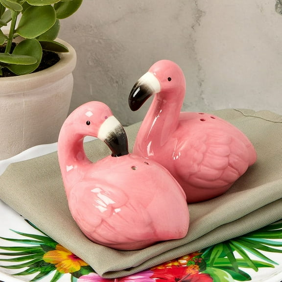 Flamingo in Paradise Tableware - Salt and Pepper Shakers
