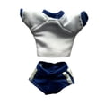 thumbnail image 4 of Conjunto de ropa para figuras de acción 1/12: top corto y pantalones cortos. Conjunto de ropa deportiva de moda para muñecas. Camisa de corta Azul, 4 of 8