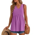 thumbnail image 5 of enyan Womens Loose Fit Casual Flowy Tank Tops Square Neck Trendy Sleeveless Summer Tops Clothes Spring Outfits 2026 Sleeveless Tops for Women,Purple,S, 5 of 7